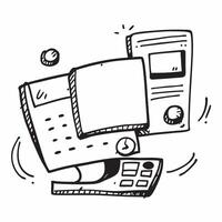 Clean Monitor and keyboard icon with copy space for infographics concept as An infographic ready monitor and keyboard icon with copy space designed to convey office setups work environme vector