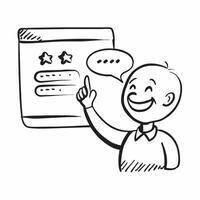 Clean Modern customer satisfaction icon with copy space for business presentations concept as A modern customer satisfaction icon design with generous copy space perfect for enhancing bu vector