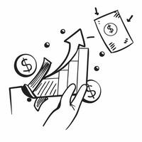Clean Modern financial growth icon with copy space for business presentations concept as A modern financial growth icon design with generous copy space perfect for enhancing business pre vector