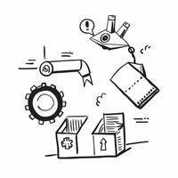 Clean Modern automation logistic icon with copy space for business presentations concept as A modern automation logistic icon design with generous copy space perfect for enhancing busine vector