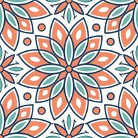 Clean Middle Eastern arabesque and mosaic patterns seamless tile pattern with vibrant colors concept as Vibrant colors highlight Middle Eastern arabesque and mosaic patterns in seamless vector