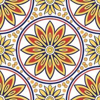 Clean Mexican Talavera geometric patterns and vibrant colors seamless tile pattern with traditional flair concept as Traditional flair with Mexican Talavera geometric patterns and vibran Set 2 vector
