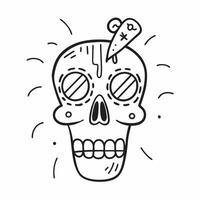 Clean Mexican Sugar Skull and Flag concept as Sugar skull with Mexican flag elements and ample space for text symbolizing cultural heritage and independence in Photo Stock Concept vector
