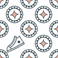 Clean Merge vintage textures mosaic tile sequences distinctive banners seamlessly forming promotional templates on white background concept as Timeless mid century style resonates with vector