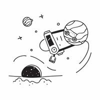 Clean Mars and Rover concept as Mars with a rover and ample copy space symbolizing the exploration and study of the Red Planet in Photo Stock Concept vector