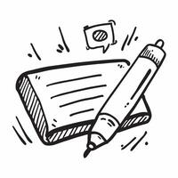 Clean Marker and whiteboard icon with copy space for classroom materials concept as An infographic ready marker and whiteboard icon with ample copy space designed to convey classroom act vector