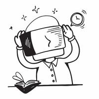 Clean Manager with a sleep mask and a wellness book symbolizing workplace rest with ample space for text concept as A manager holding a sleep mask and a wellness book representing the i vector