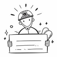Clean Manager with a bicycle and a helmet symbolizing commuting wellness with ample space for text concept as A manager with a bicycle and a helmet representing the benefits of active c vector