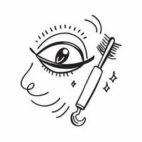 Clean Makeup setting spray and contour brush with ample space for text and graphics concept as An iconographic makeup setting spray and contour brush design offering ample space for both Set 3 vector