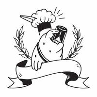Clean Man with a beer mug and barley representing beer advertisement with ample space for text concept as A man holding a beer mug and a sprig of barley symbolizing beer advertisement w vector