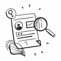 Clean Magnifying glass and application form illustration with space for text and graphics concept as An illustrative magnifying glass and application form design featuring ample space fo vector