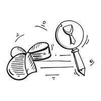 Clean Magnifying glass and tie icon with copy space for candidate evaluations concept as A modern magnifying glass and tie icon design with generous copy space perfect for enhancing cand vector