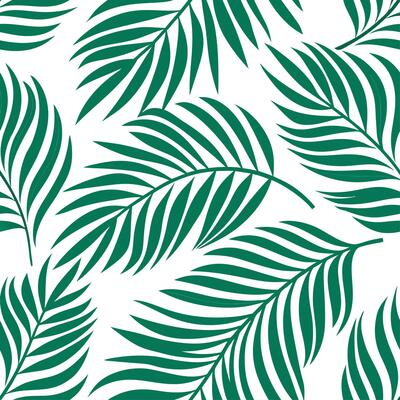 Clean Lush tropical palms seamless tile pattern with bold green leaves and a laid back summer feel concept as Bold green tropical palm leaves create a seamless tile pattern evoking a lai