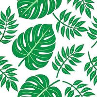 Clean Lush summer leaves seamless pattern with tropical vines and tendrils for lively tropical spaces concept as Tropical vines and tendrils arranged in a seamless tile pattern to infuse vector