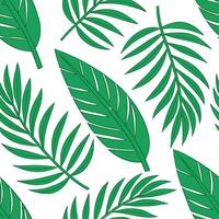 Clean Lush summer leaves seamless tile pattern with tropical foliage and bright palm leaves for vibrant living spaces concept as Lush tropical leaves and bright palms arranged seamlessly vector