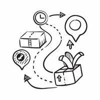 Clean Logistics symbol with copy space for strategic planning concept as A strategic planning oriented logistics symbol with ample copy space ideal for visualizing long term delivery goa vector