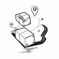Clean Logistics symbol with copy space for blog headers concept as A sleek logistics symbol with ample copy space perfect for blog headers and articles to visually represent themes of lo vector