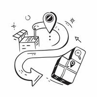 Clean Logistic symbol with copy space for presentations concept as A sleek logistic symbol with ample copy space perfect for business presentations and slideshows that highlight supply c vector