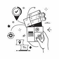 Clean Logistic illustration with copy space for business reports concept as A visually appealing logistic illustration with copy space designed to enhance business reports and presentati Set 6 vector