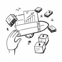 Clean Logistic illustration with copy space for business reports concept as A visually appealing logistic illustration with copy space designed to enhance business reports and presentati Set 4 vector