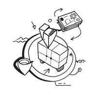 Clean Logistic symbol with blank area for personalized messages concept as A customizable logistic symbol featuring a blank area for adding personalized messages making it suitable for a vector
