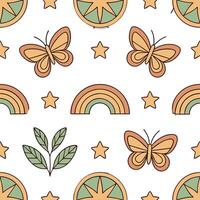 Clean Local folklore tales and mythical creatures seamless tile pattern with vibrant and earthy tones concept as Vibrant and earthy tones highlight local folklore tales and mythical crea vector