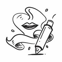 Clean Lip balm and lip gloss icon with blank space for custom branding concept as A customizable lip balm and lip gloss icon with blank space for adding custom branding elements making i vector