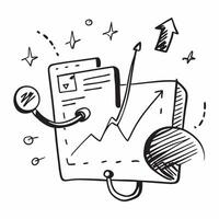 Clean Line chart and trading app icon with space for text and graphics concept as An illustrative line chart and trading app design featuring ample space for both text and graphics perfe vector