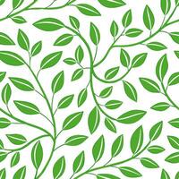 Clean Leafy vine seamless tile pattern with intertwining vines and soft green shades for a lush spring look concept as Soft green intertwining vines and leaves form a lush seamless sprin vector