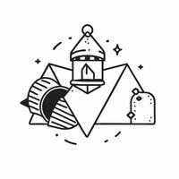 Clean Lantern and tent icon with copy space for infographics concept as An infographic ready lantern and tent icon with copy space designed to convey camping setups nighttime adventures vector