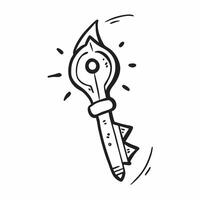 Clean Key icon with copy space on a white background concept as A icon image of a key icon with ample copy space on a white background perfect for security and automotive themed visual vector