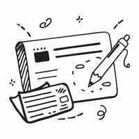 Clean Insurance card and pen icon with copy space for social media posts concept as An illustrative insurance card and pen icon with copy space tailored for social media posts and digita vector