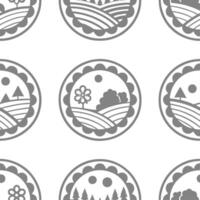 Clean Illustrate a seamless pattern featuring retro polka dots in vibrant primary colors for a playful mid century modern theme concept as Design a repeating pattern with bold polka dot Set 8 vector