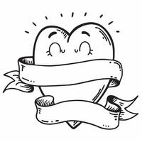 Clean Hugging Heart and Ribbon concept as A hugging heart with a ribbon and ample copy space representing love and celebration in a hug in Photo Stock Concept vector