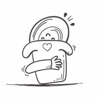 Clean Hugging Heart and Rainbow concept as A hugging heart with a rainbow and ample copy space representing love and joy in a hug in Photo Stock Concept vector