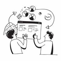 Clean HR team collaborating on a diversity and inclusion strategy concept as A illustration of an HR team collaborating on a diversity and inclusion strategy using charts and digi vector