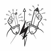 Clean High voltage sign and a low voltage sign symbolizing high and low energy with ample space for text concept as High voltage and low voltage signs representing high and low energy w vector