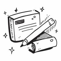 Clean Highlighter and sticky notes icon with ample space for text and graphics concept as An iconographic highlighter and sticky notes design offering ample space for both text and graph vector