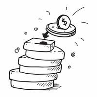 Clean High stack of coins and a single coin symbolizing wealth and poverty with ample space for text concept as A high stack of coins and a single coin representing wealth and poverty w vector