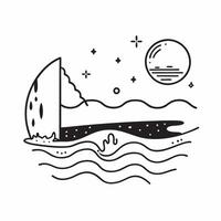 Clean High tide and low tide symbolizing high and low water levels with ample space for text concept as High tide and low tide representing high and low water levels with room for writi vector