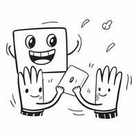 Clean High Five and Smiling Faces concept as A high five with smiling faces and ample copy space symbolizing the support and joy in friendship in Photo Stock Concept vector