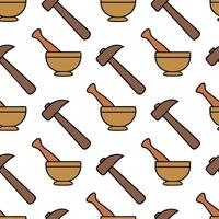 Clean Heritage crafts and traditional tools seamless tile pattern with rustic tones concept as Rustic tones emphasize heritage crafts and traditional tools in seamless tile pattern in P vector