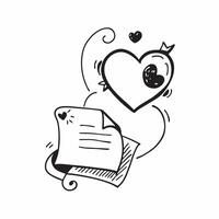 Clean Heart and love letter icon with copy space for romantic ads concept as A modern heart and love letter icon design with generous copy space perfect for enhancing romantic advertisem Set 2 vector