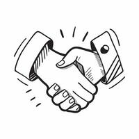Clean Handshake icon with copy space on a white background concept as A image of a handshake icon with generous copy space on a white background ideal for agreement and retirement Set 2 vector
