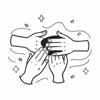Clean Handwashing and dirty hands symbolizing hygiene and neglect with ample space for text concept as Hands being washed and dirty hands representing the dos of maintaining hygiene and vector