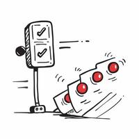 Clean Green light and red light symbolizing go and stop with ample space for text concept as Green light and red light representing the dos of proceeding and the donts of halting with b vector