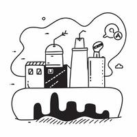 Clean Green factory and a water treatment plant symbolizing sustainable industry practices with ample space for text concept as A green factory next to a water treatment plant represent vector