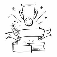 Clean Gold medal and a trophy symbolizing excellence and victory with ample space for text concept as A gold medal placed next to a trophy representing excellence and the joy of victory vector