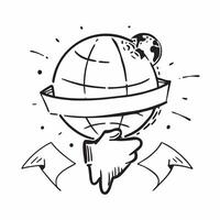 Clean Globe symbol with copy space for print materials concept as A versatile globe symbol with ample copy space suitable for print materials like brochures flyers and posters to highlig vector