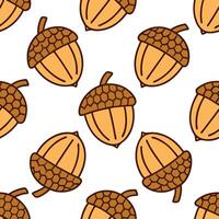 Clean Golden acorns seamless tile pattern with rich brown tones and autumn inspired details concept as Rich brown acorns with golden accents create a seamless tile pattern perfect for au vector